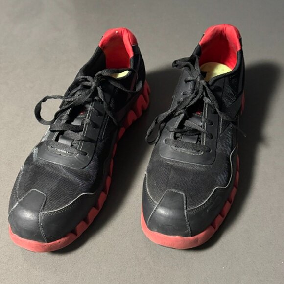 Reebok Zig Pulse - Mens 13M- ZigTech - Running Shoe Sneakers Black Red - RB3016 - Picture 1 of 10